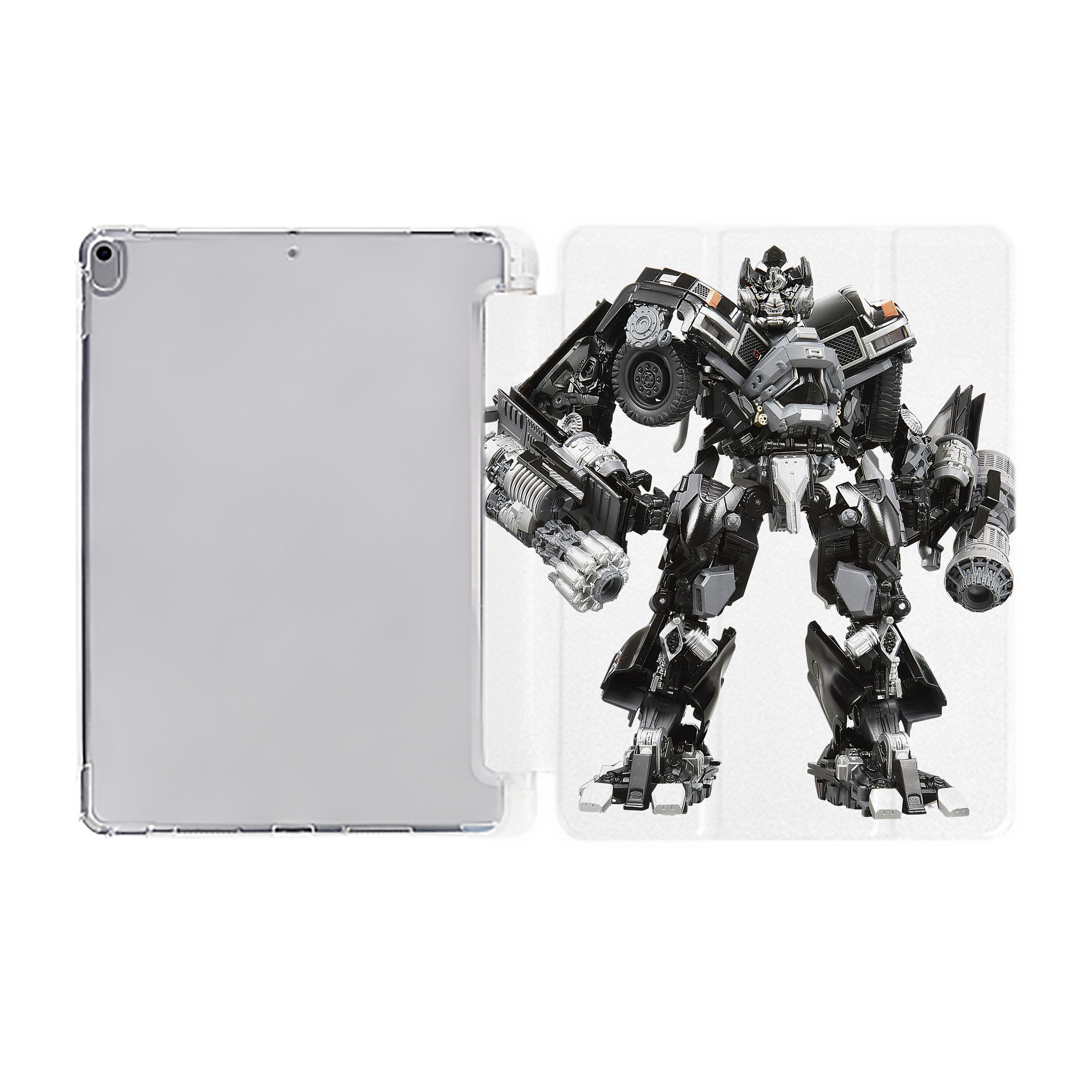 （画像用） Transformers トランスフォーマー IPad ケース ペン収納付き 三つ折りスタンド PUレザー×シリコン 対応機種9.5/10.5/10.9インチ